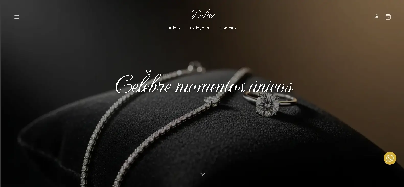 Modelo de site catálogo de joias